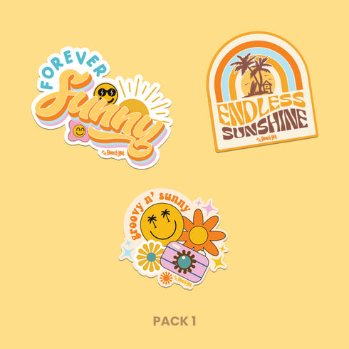 Beach Hut Sunscreen Waterproof Sticker Packs
