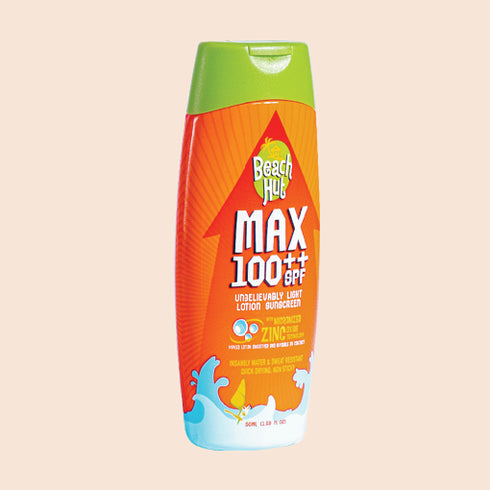 Beach Hut Sunblock MAX SPF 100 ++ Sunscreen Body Lotion 50mL