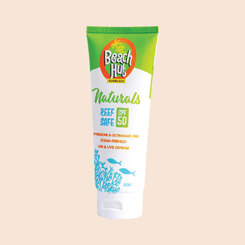Beach Hut Naturals Reef Safe SPF50 100ml Lotion Sunscreen