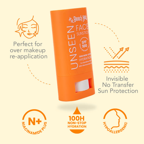 Beach Hut Sunblock Daily Unseen Sunstick SPF100+ Sunscreen