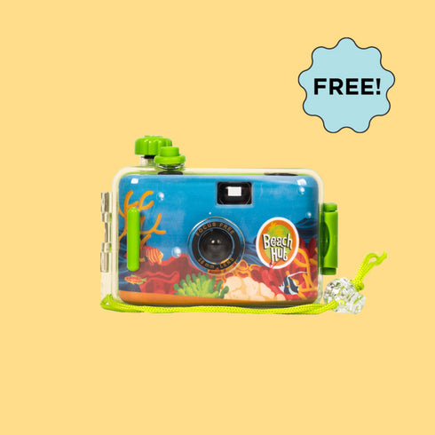 Exclusive Gift: Beach Hut Underwater Toy Camera with Color Film Roll