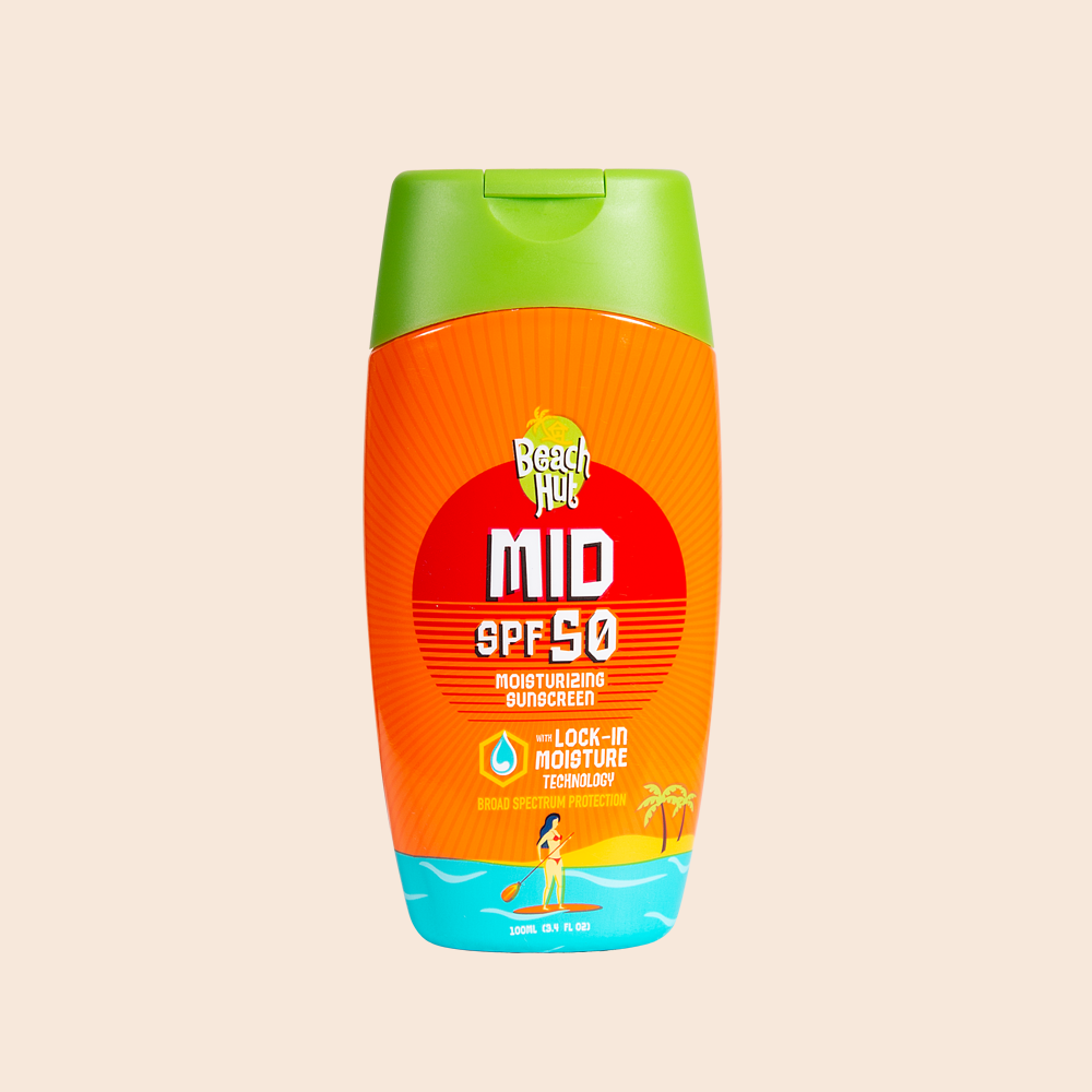 Beach Hut Sunblock MID SPF 50 Sunscreen Body Lotion 100mL – Beach Hut ...