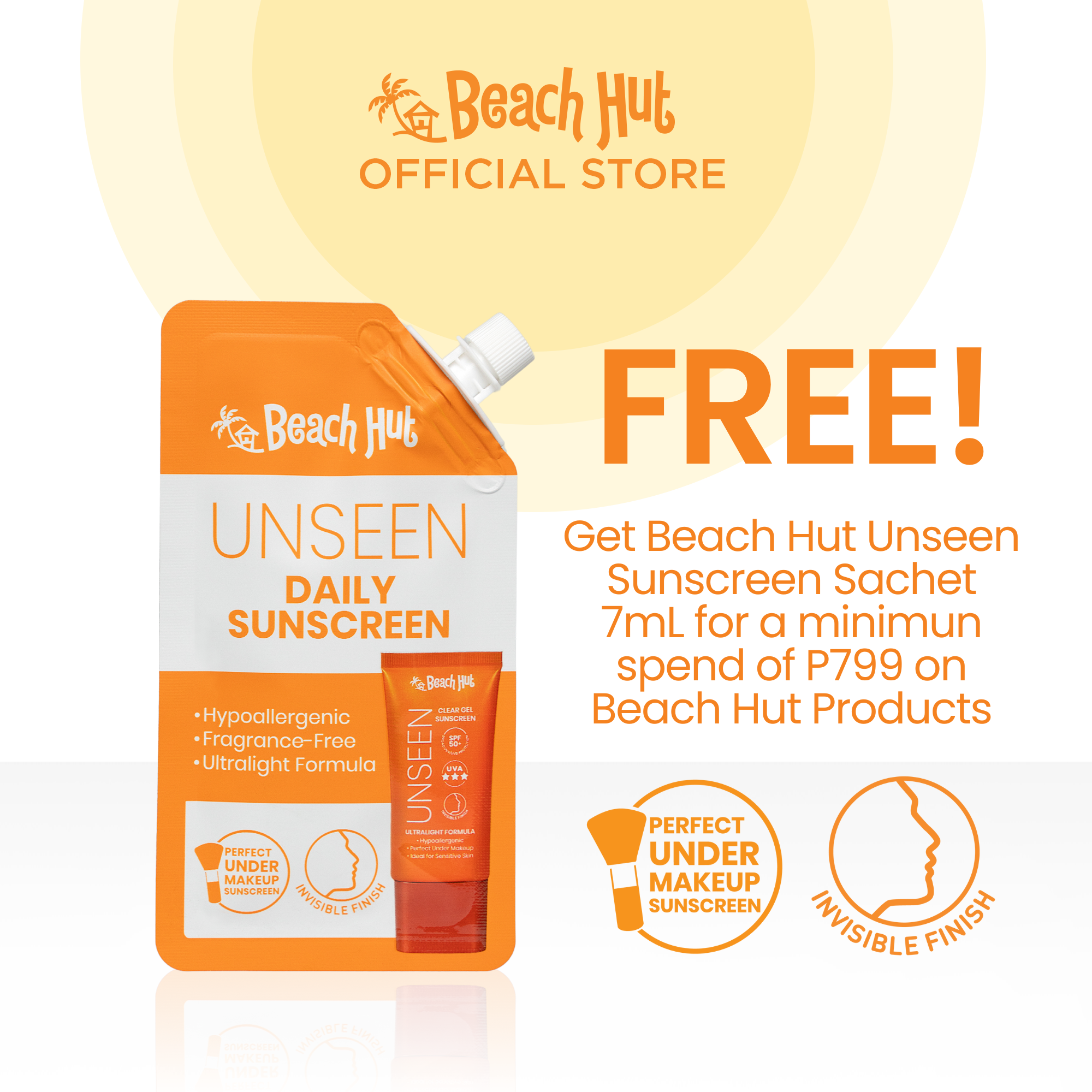 FREEBIE: Beach Hut Unseen Daily Sunscreen Sachet 7mL