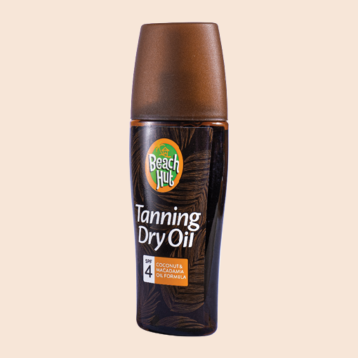 Tanning Dry Oil SPF4 150ml Clear Spray Body Sunscreen with Coconut & Macadamia Oil