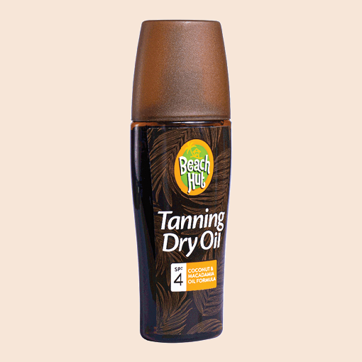 Tanning Dry Oil SPF4 150ml Clear Spray Body Sunscreen with Coconut & Macadamia Oil