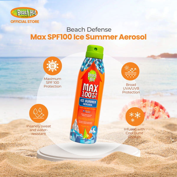 Beach Hut Max 100++ SPF Ice Summer Aerosol 177ml