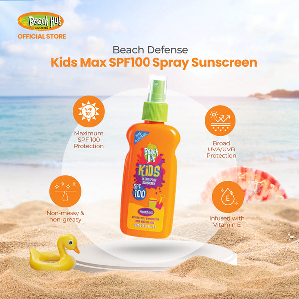 Beach Hut Kids Max 100 Spray Sunscreen 150ml
