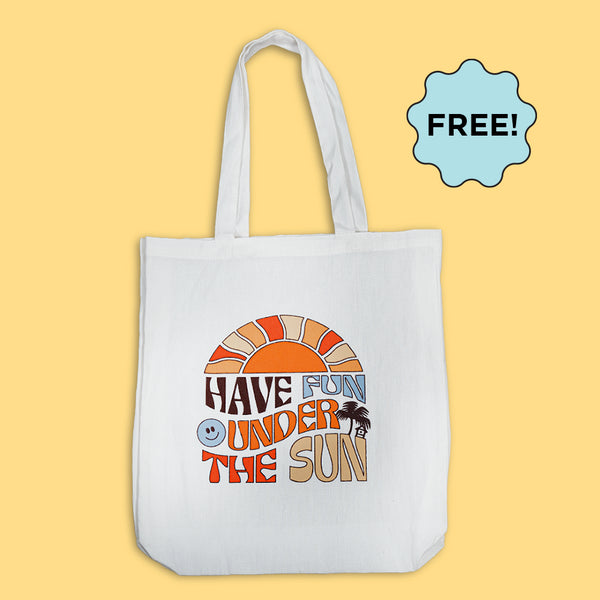 FREE! Beach Hut Tote Bag