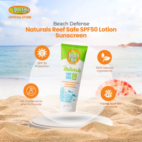 Beach Hut Naturals Reef Safe SPF50 100ml Lotion Sunscreen