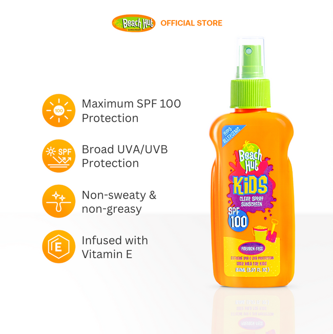Beach Hut Kids Max 100 Spray Sunscreen 150ml Main Image