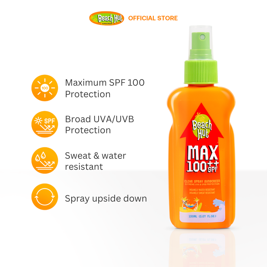 MAX SPF 100 ++ Clear Spray Body Sunscreen 150 mL