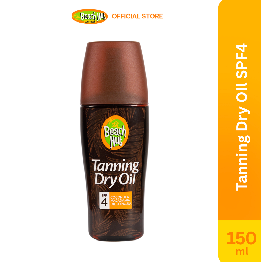 Tanning Dry Oil SPF4 150ml Clear Spray Body Sunscreen with Coconut & Macadamia Oil
