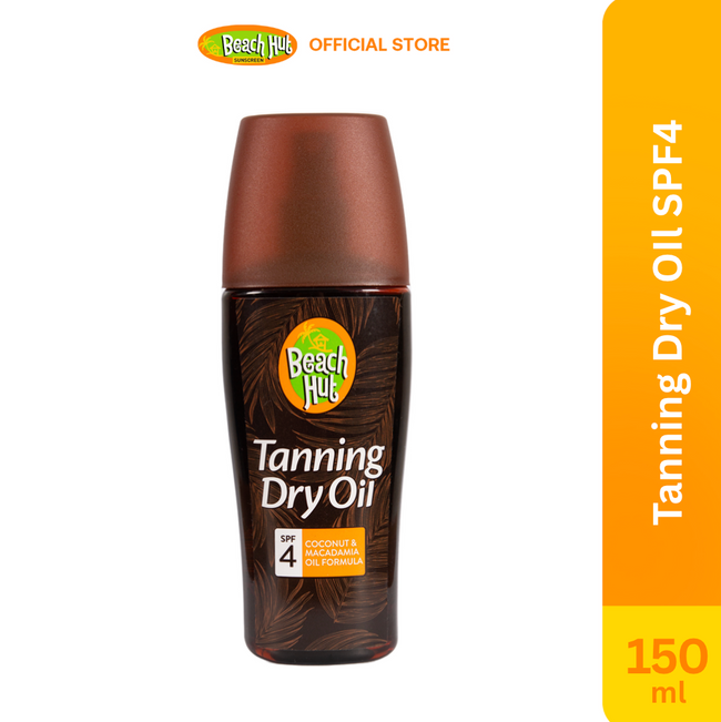 Beach Hut Tanning Dry Oil SPF4 150ml with Coconut & Macadamia Oil Hover Image