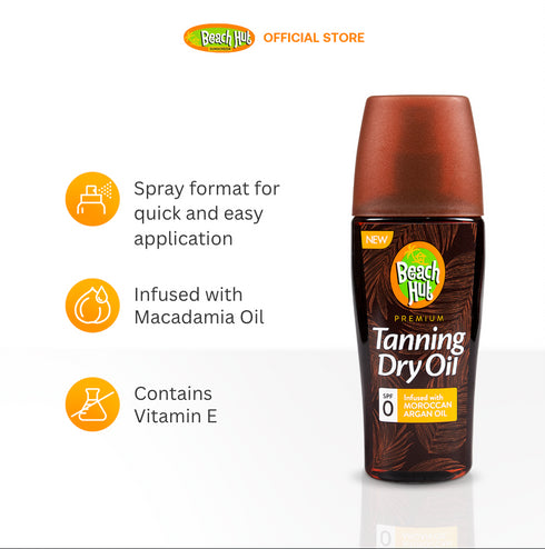 Beach Hut Tanning Dry Oil SPF0 150ml with Moroccan Argan Oil