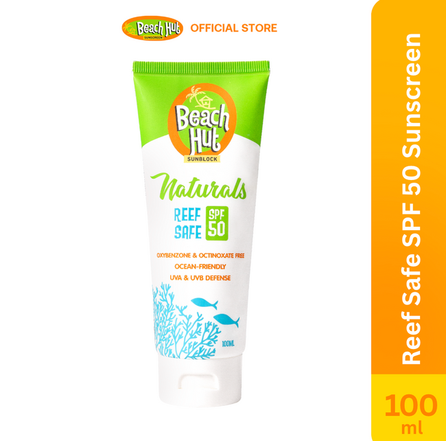 Beach Hut Naturals Reef Safe SPF50 100ml Lotion Sunscreen Hover Image