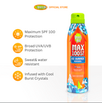 MAX SPF 100 ++ Ice Summer Aerosol Sunscreen Body Spray 177mL