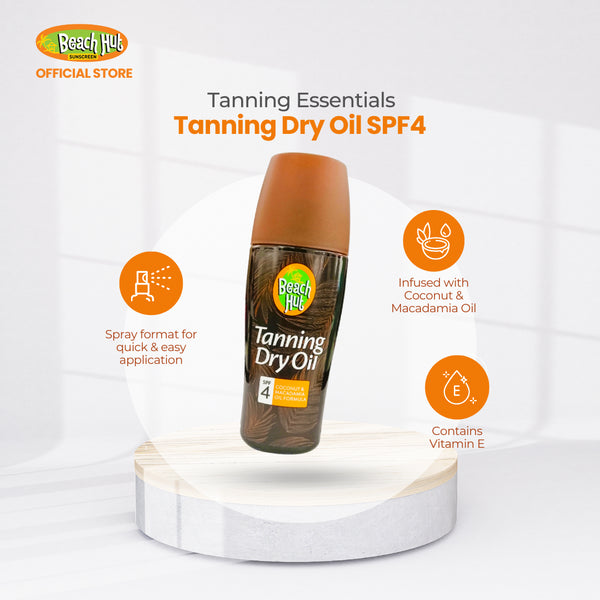 Beach Hut Tanning Dry Oil SPF4 150ml with Coconut & Macadamia Oil